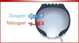 תרשים שמתאר ניפוח צמיגים בחנקן בצמיג כפי שמתבע בסופר צמיג נהור בירושלים